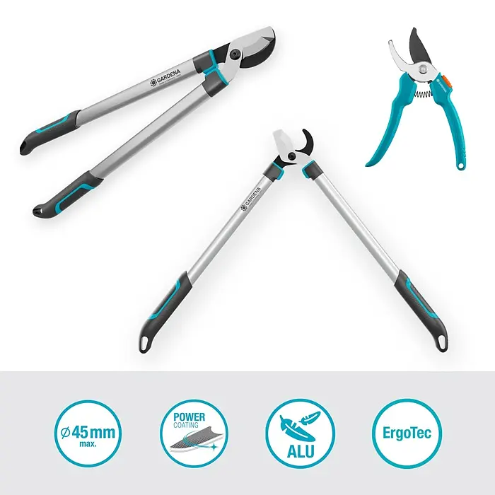 Сучкоріз для зелених гілок до 45 мм Gardena EasyCut L Bypass, 68 см + секатор EasyCut до 20 мм (12032-90) - фото 2