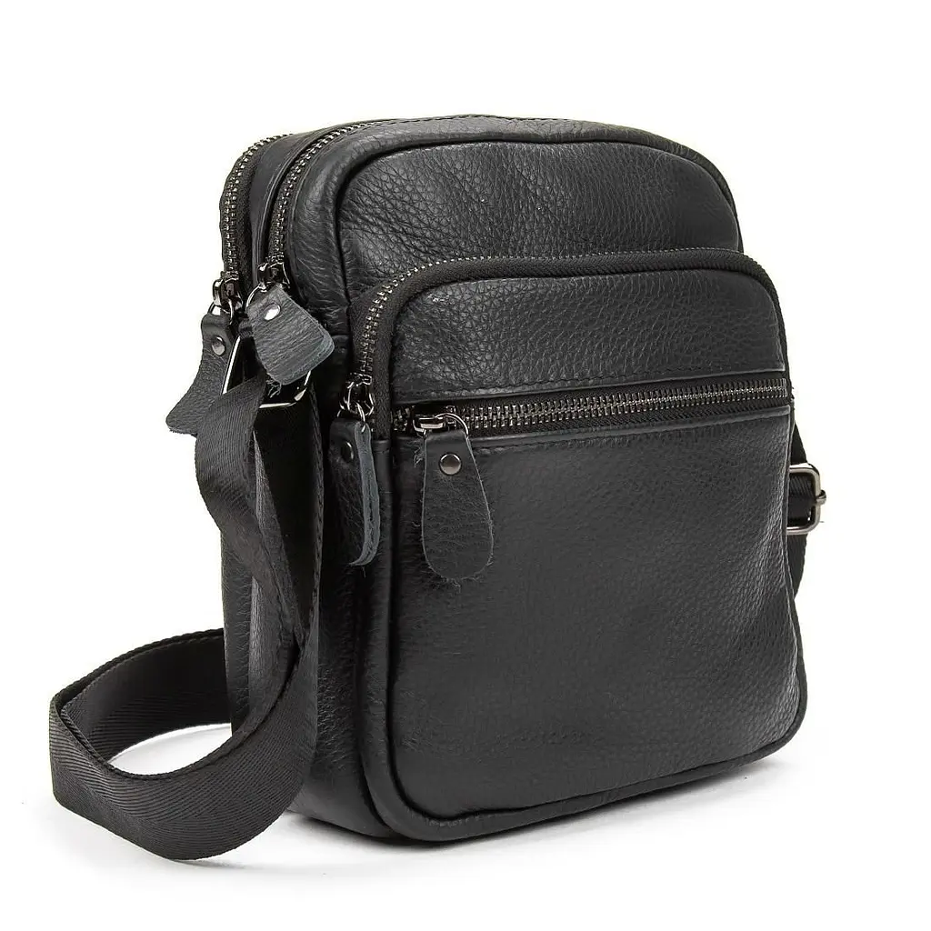 Шкіряний невеликий месенджер на два відділи Tiding Bag M56-2004A