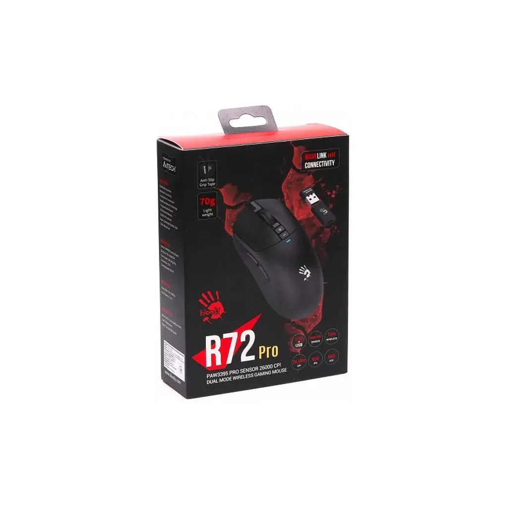Мишка A4Tech Bloody R72 Pro Wireless/USB Black (4711421000871) - фото 11
