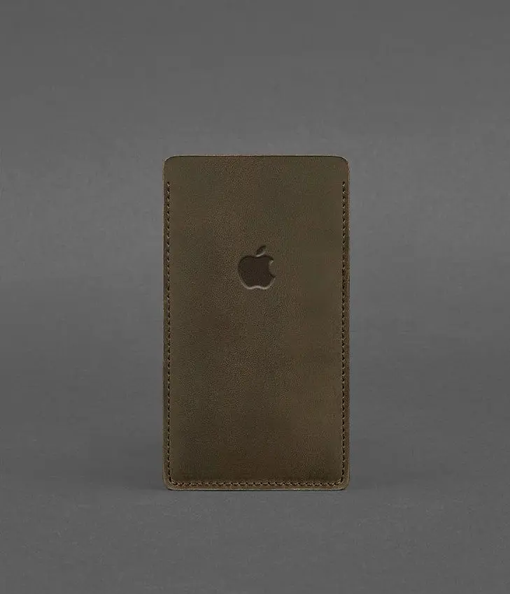 Кожаный чехол для iPhone 11 Темно-коричневый Crazy Horse - фото 2