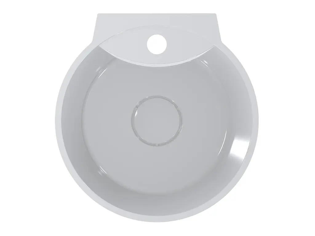Умивальник Miraggio SMART (0000240) Miramarble, Глянцевий, Підвісний, Білий - фото 4