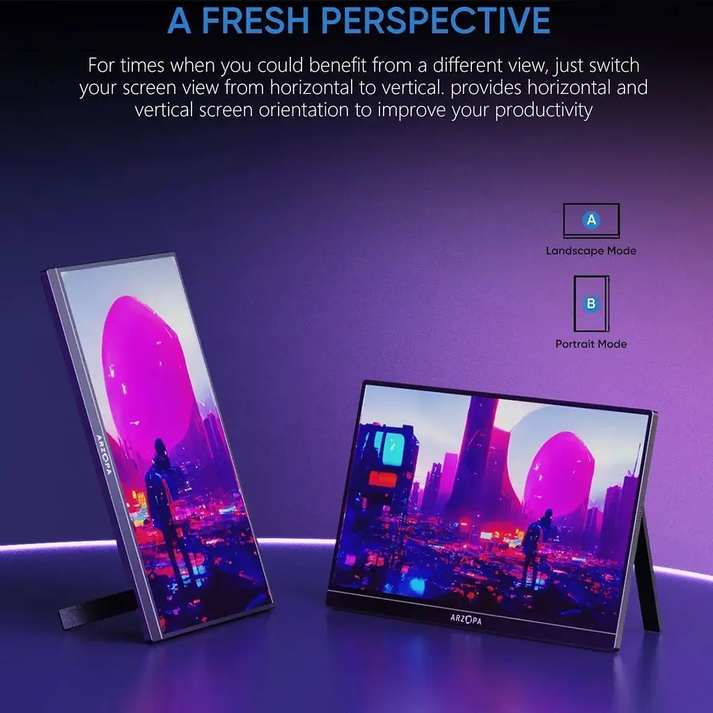 Портативний монітор Arzopa 16.1" Z1FC Black EU [157149] - фото 9