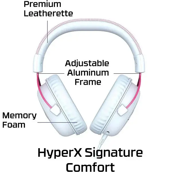 Ігрові навушники з мікрофоном HyperX Cloud II (KHX-HSCP-PK) рожеві - фото 9