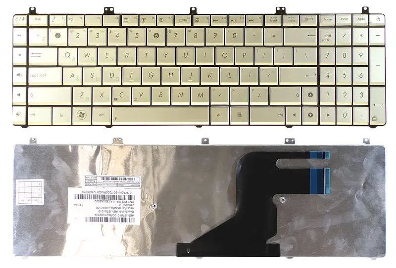 Клавіатура для ноутбука Asus N55, N55S, N55SF, N55SL, N75, N75S, N75SF, N75SL, X5QS, X5QSF, PRO7DS, PRO7DSF, PRO7DSL, X7DS, X7DSF, X7DSL Silverly - фото 3