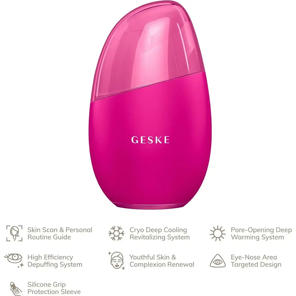 Масажер для обличчя GESKE Cool & Warm Eye and Face Massager 7в1 Magenta (HB0289) [176771] - фото 4