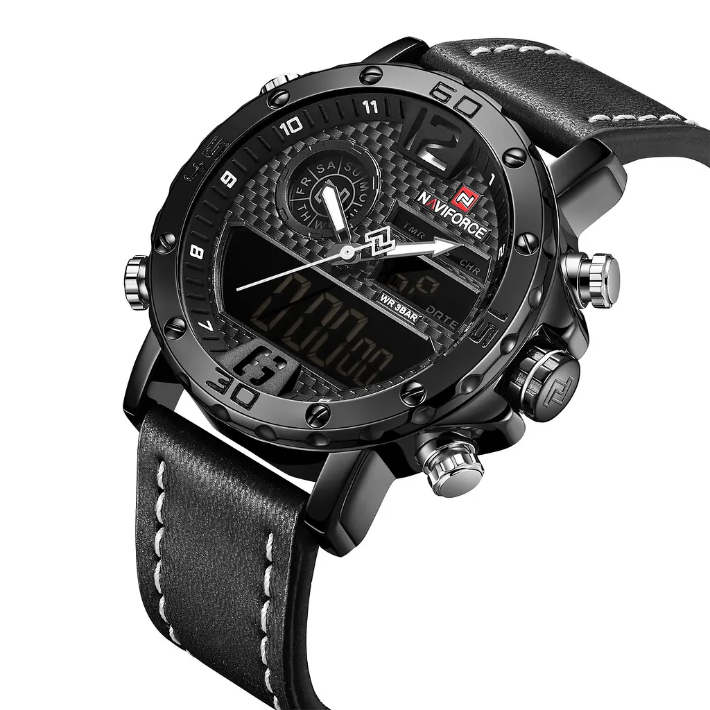 Наручний годинник чоловічий Naviforce Next NF9134 Black-White-Black, NF9134 B/W/B (15221) - фото 2