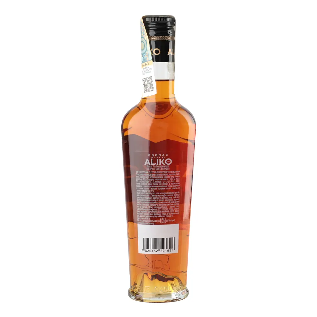 Бренді України Aliko 3 зірки C&W 40% 0.25 л - фото 4
