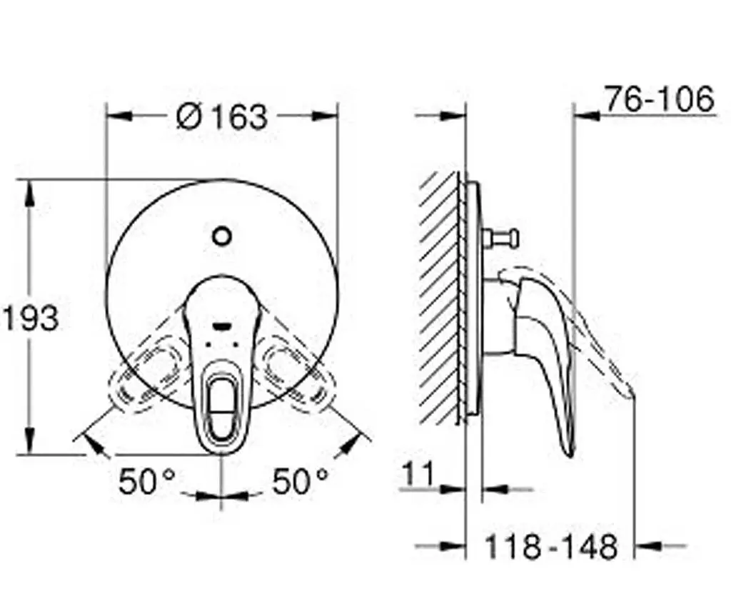 Змішувач прихованого монтажу Grohe Eurostyle 19506LS3, Білий - фото 2