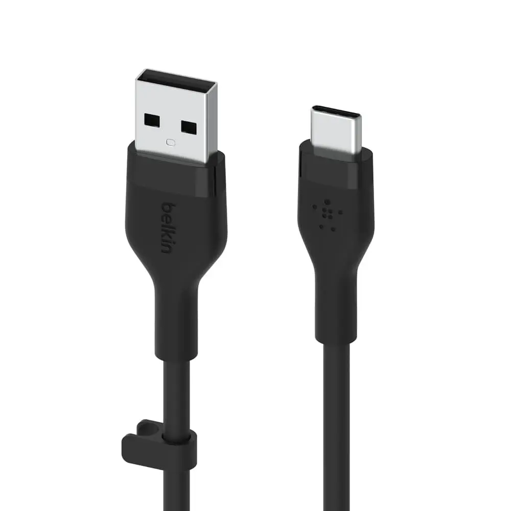 Кабель Belkin USB-A > USB-C заряджання/синхронізації 3м, 15Вт, Type-C, силіконовий з кліпсою, чорний teh0013621 - фото 10