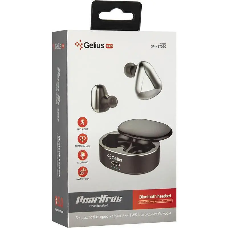 Бездротові навушники Gelius Pro PearlFree GP-HBT020 Silver - фото 10