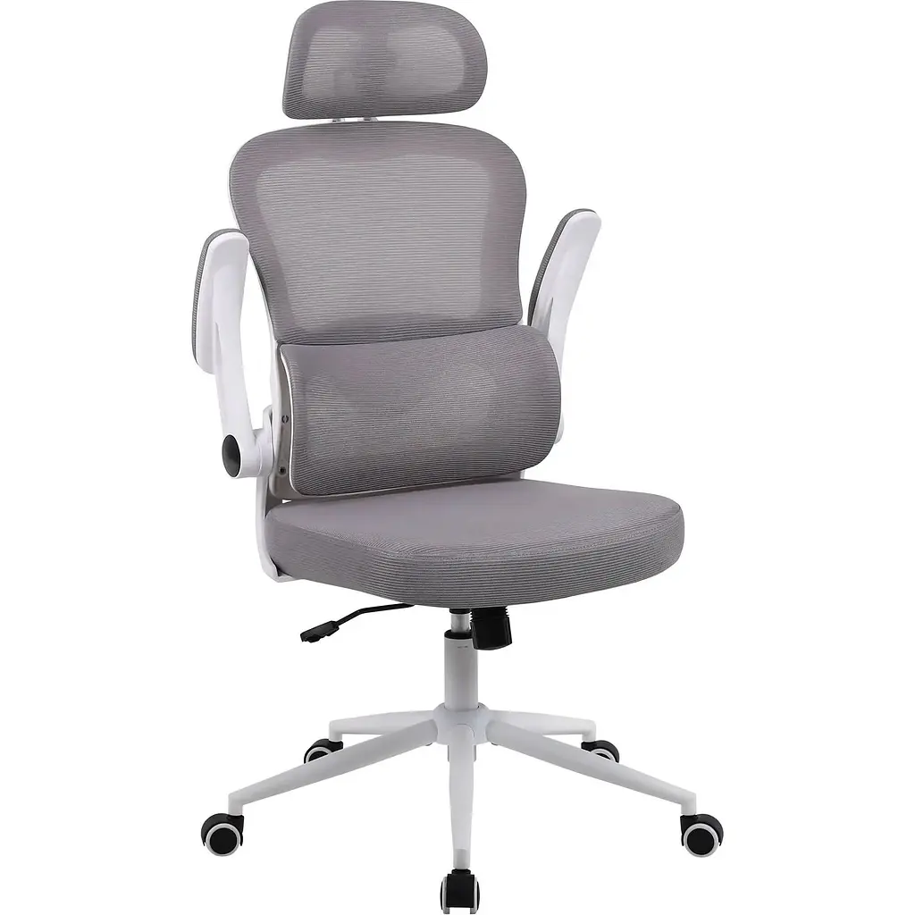 Офісне крісло GT Racer B-5880 White/Gray [125610] - фото 3