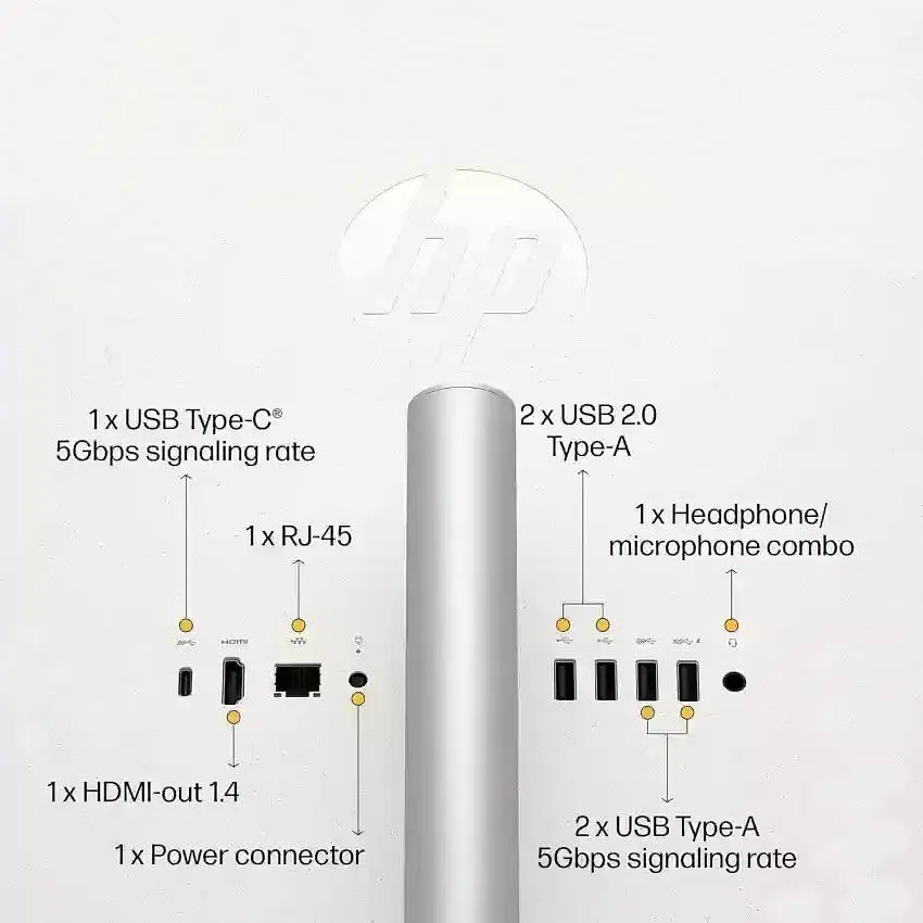 Моноблок HP All-in-One 27-cr1010ua Shell White (AE0Q1EA) [149165] - фото 5