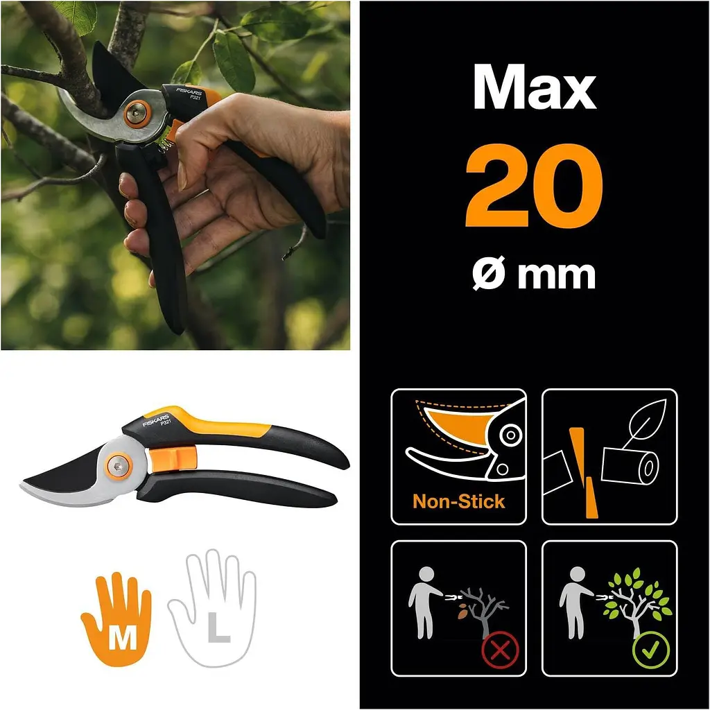 Площинний секатор Fiskars Solid P321 (1057162) - фото 2