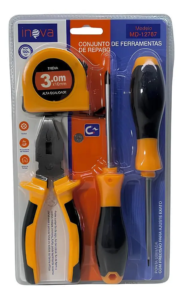 Набір інструментів для ремонту Tool Kit Set 13776-3 ∙ Міні-набір для ремонту та побутових робіт Tool Kit Set 13776-3 - фото 3