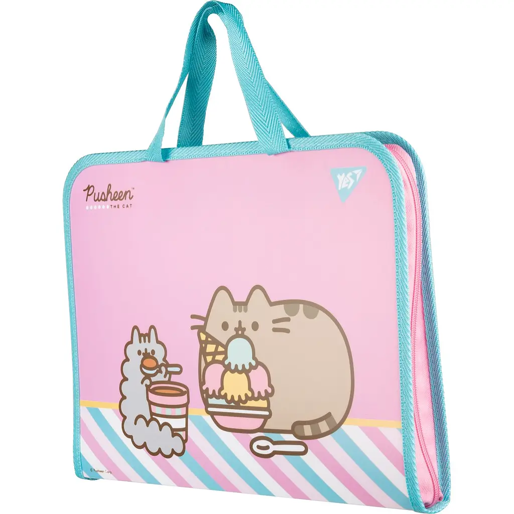 Папка-портфель Yes Pusheen Stormy FC на молнии с тканевыми ручками (492238) - фото 2