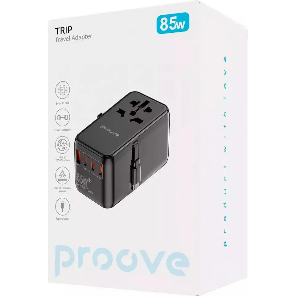 Сетевое зарядное устройство Proove Trip 85W Black [TATR85130001] [130288] - фото 9