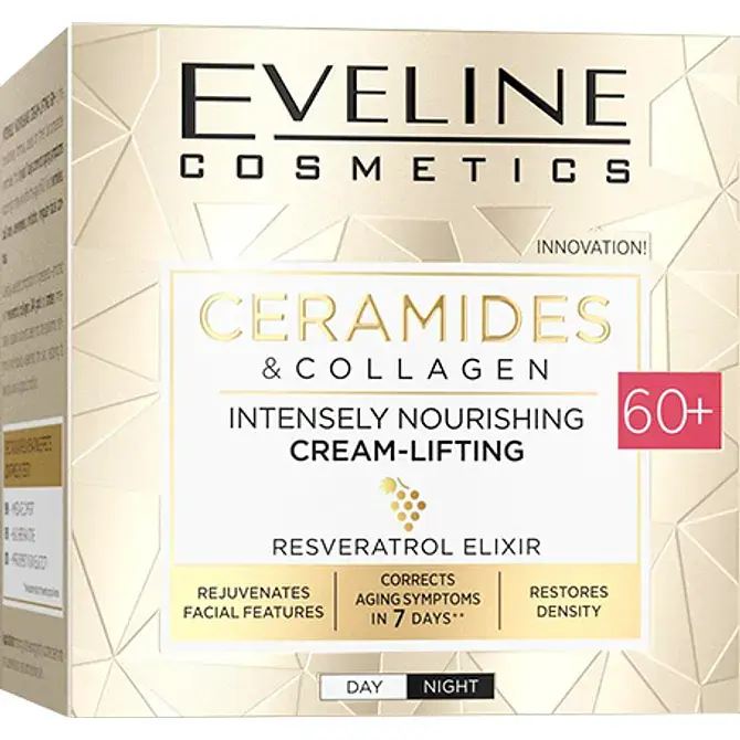 Интенсивно питательный крем-лифтинг Eveline Ceramides & Collagen 60+ 50 мл - фото 2