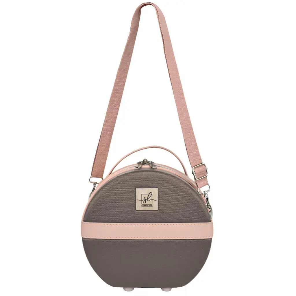 Бьюті-кейс Semi Line 5L Brown/Pink Cream (T5673-1), Коричневий - фото 3