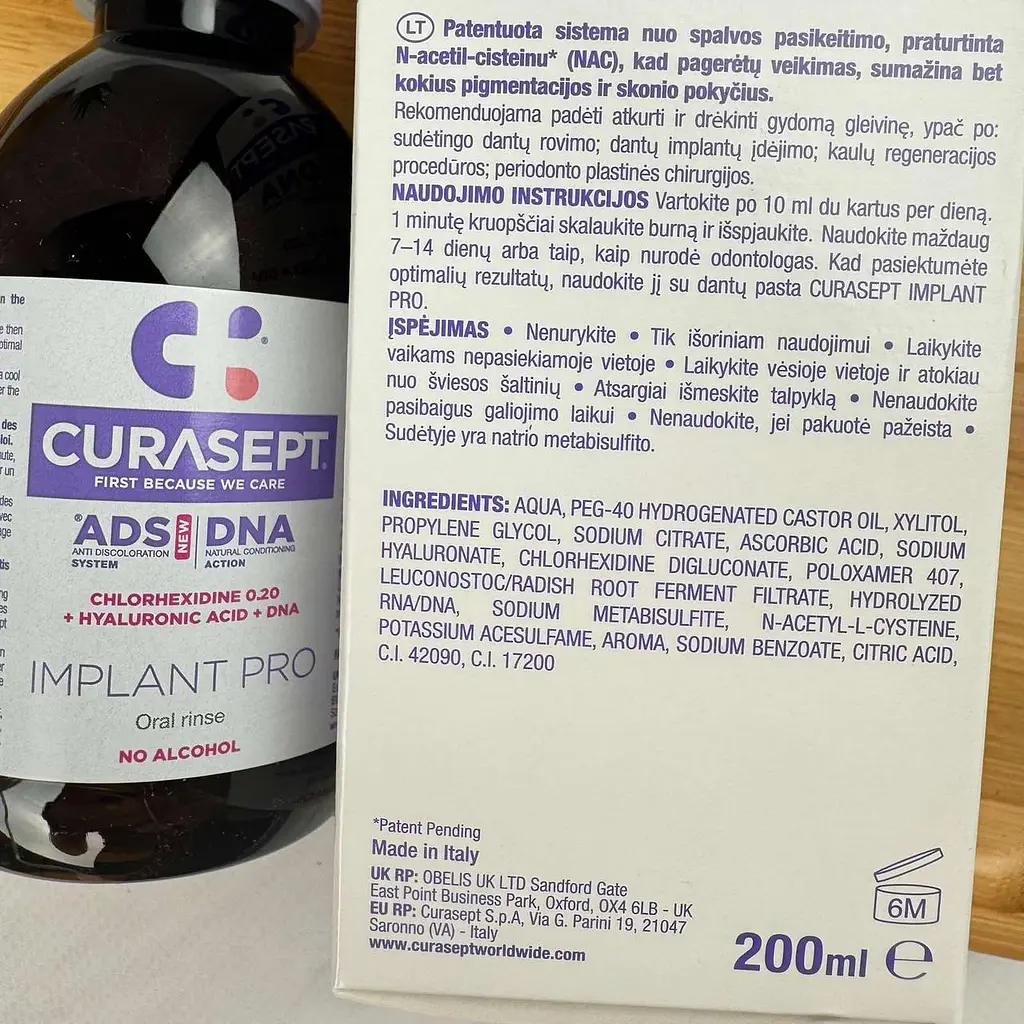 Ополіскувач для ротової порожнини Curasept ADS Implant Pro (хлоргексидин 0,20%) 200 мл - фото 3