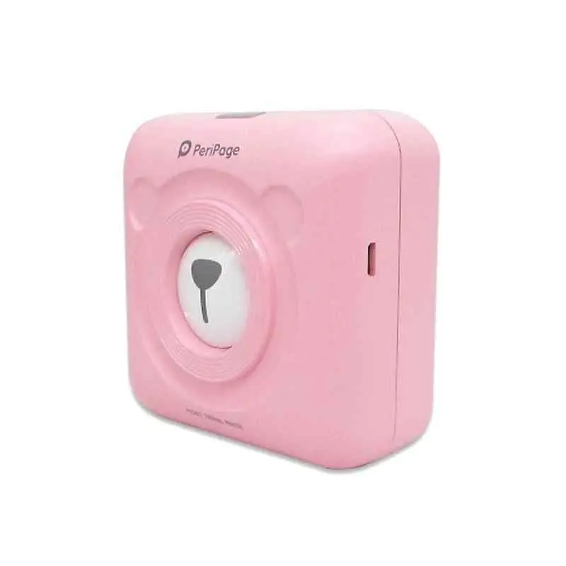 Портативний bluetooth термопринтер для смартфона PeriPage A6, рожевий (100336) - фото 2