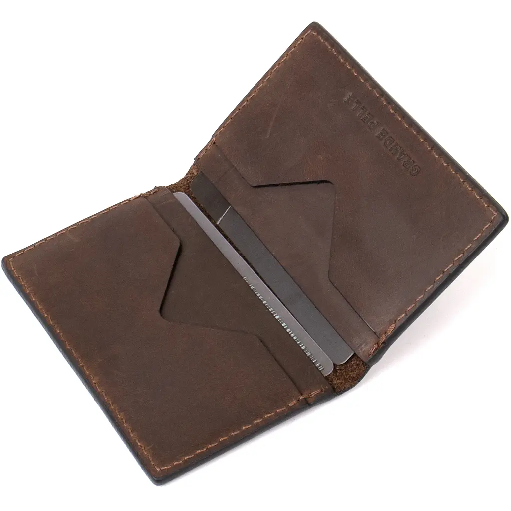 Шкіряний картхолдер GRANDE PELLE 6х9.5 см acs0025926 - фото 4