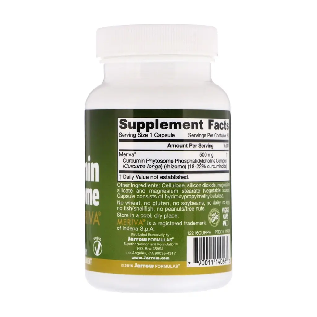 Антиоксидант Jarrow Formulas Фитосомы Куркумина 500 мг, Curcumin Phytosome Meriva, 60 ге (JRW-14086) - фото 2