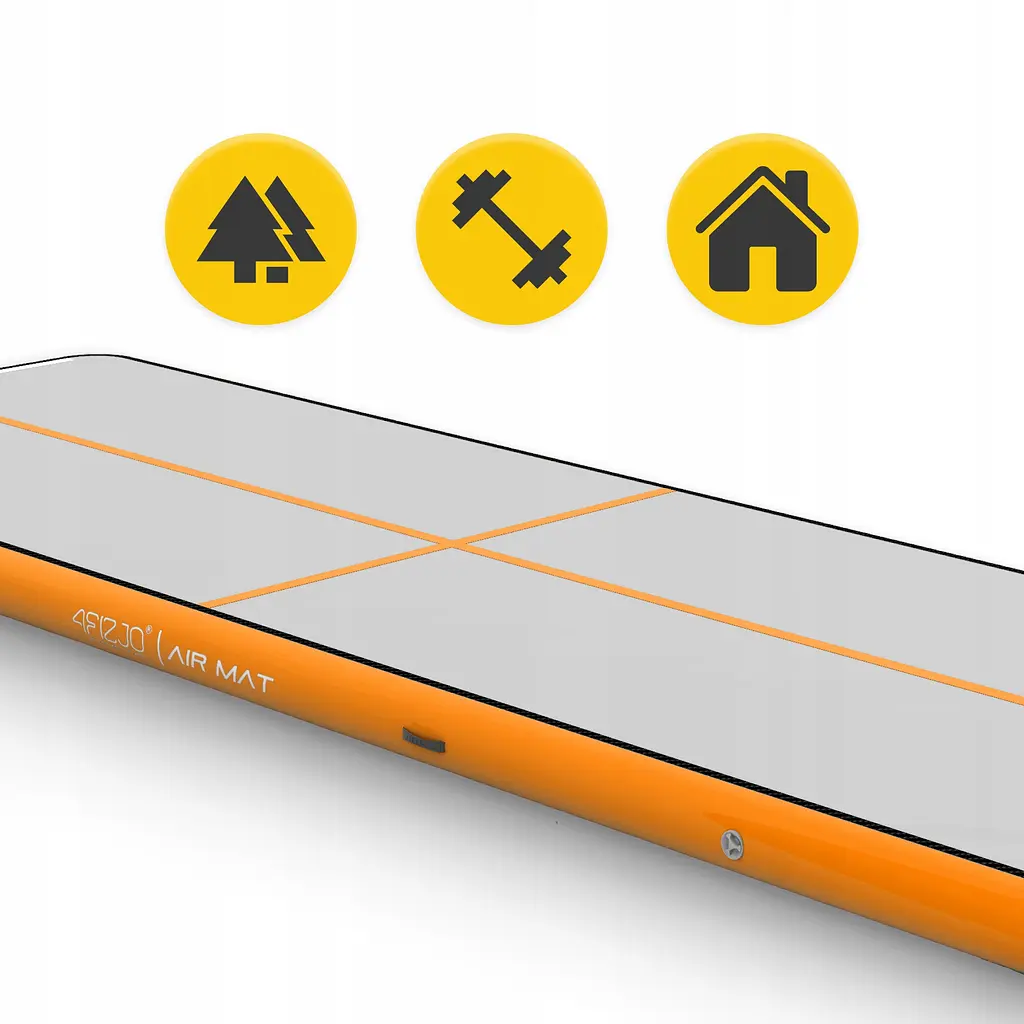 Мат гімнастичний надувний 4FIZJO Air Track Mat 500 x 200 x 20 см White/Orange (P-5907739312051) - фото 6