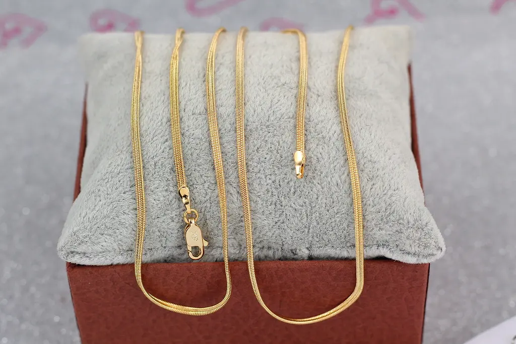 Ланцюг Xuping Jewelry снейк із смужкою посередині 45 см 2 мм золотистий - фото 2