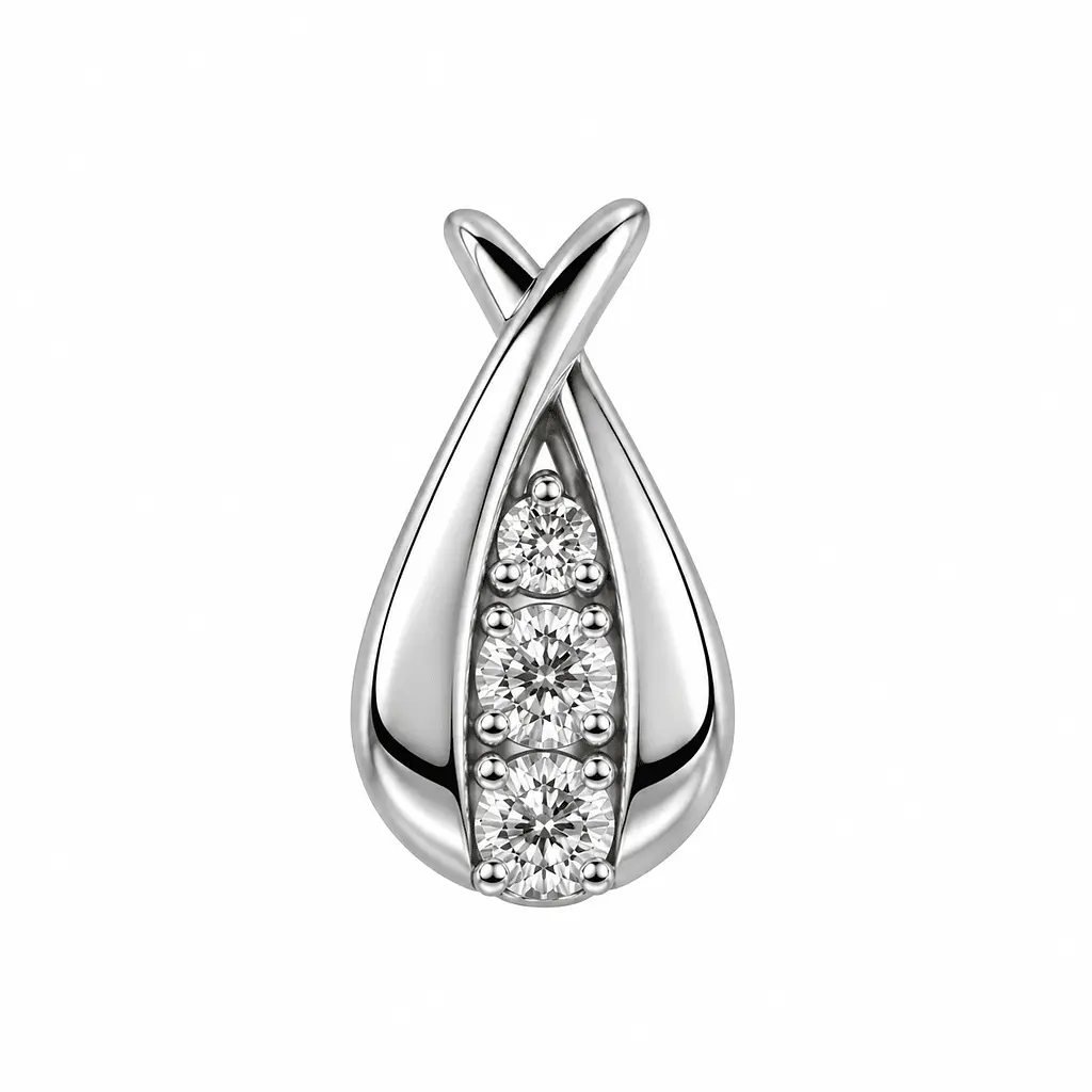 Серебряный кулон Капля (7359)