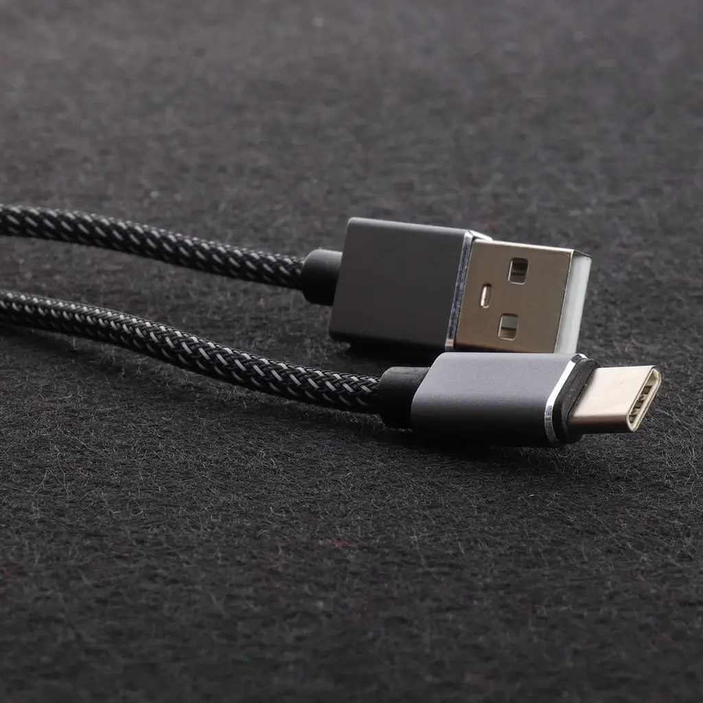 Кабель Aspor A133 Nylon USB – Type-C 2.4A/1.2м- чорний - фото 3