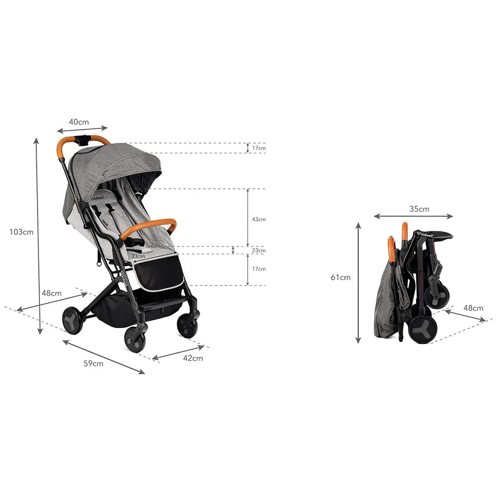Прогулянкова коляска Kidwell Mavero Black/Brown - фото 7