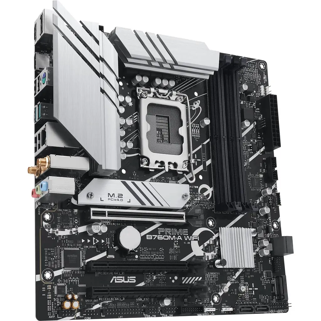 Материнская плата Asus Prime B760M-A WIFI D4 s1700 B760 4xDDR4 M.2 HDMI DP Wi-Fi BT mATX - фото 3