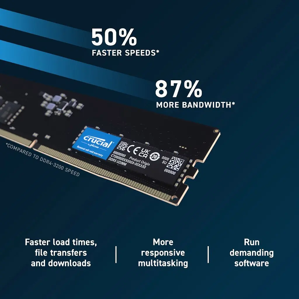 Модуль пам'яті DDR5 Crucial 16GB 5600MHz (CT16G56C46U5) [166326] - фото 3
