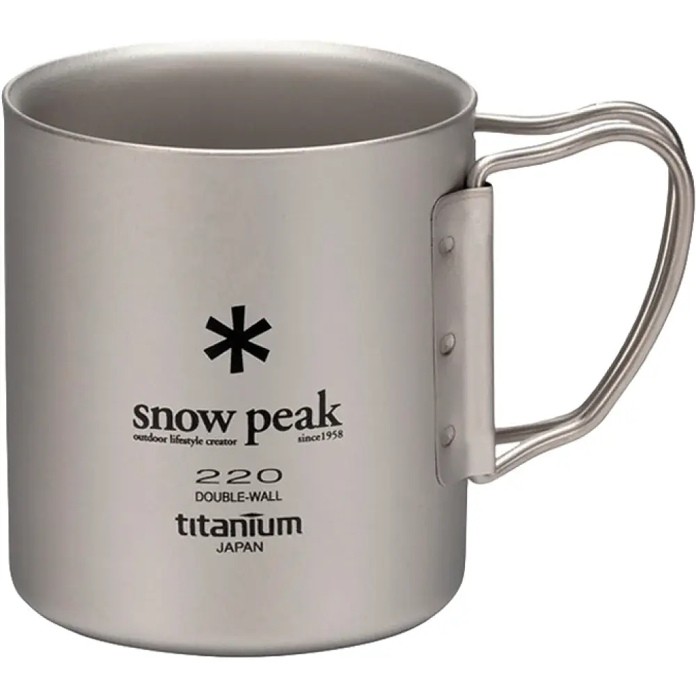 Термокружка Snow Peak MG-051FHR Titanium Double Wall Mug 0.22l Grey