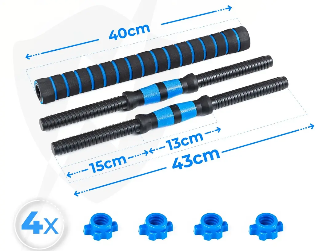 Гантелі розбірні бітумні THUNDER GYM-02 зі з'єднувачем для штанги, 2 x 10 кг (GYM-02) - фото 8