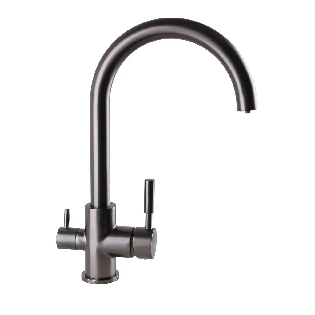 Змішувач для кухні під осмос Globus Lux GLLR-0333-11-graphite Чорний матовий - фото 3