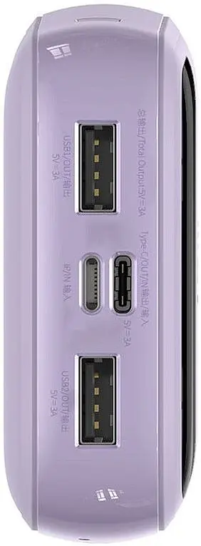 Power Bank Baseus Qpow Digital Display 10000mAh 15W with Lightning Cable (PPQD050105) Purple EU - фото 4