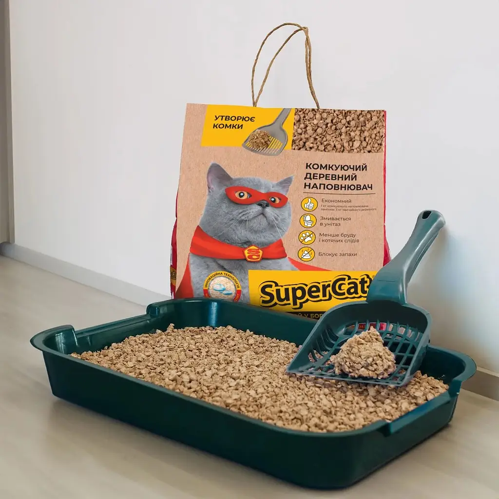 Наповнювач для котів SuperCat, що комкується, 2,1 кг (3555) - фото 3