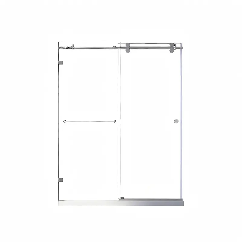 Двері в нішу Koer SR SD06-140x220-TR-01 прозоре скло Easy Clean 8 мм, хром KR5368, універсальні, прозорий, хром - фото 8