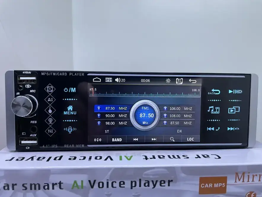 Автомобільна магнітола 1din Lesko 4168 AI mp3 мультимедійна з екраном Чорна - фото 5