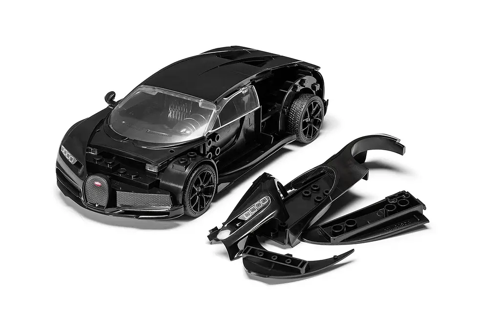 Конструктор детский автомобиль Bugatti Chiron - Black Airfix QUICKBUILD J6025 - фото 5
