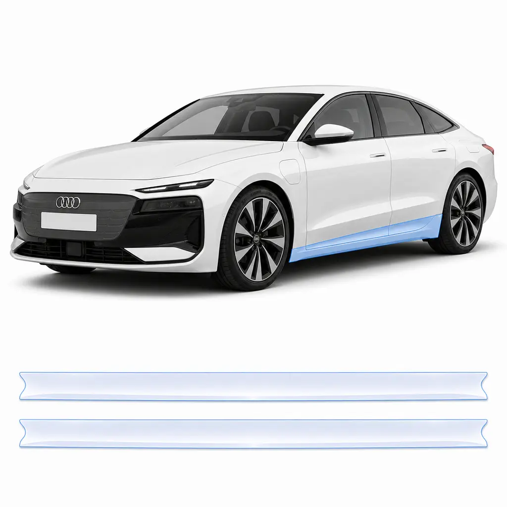 Антигравійна захисна бронеплівка за лекалами для Audi A6 e-tron C9 2024- нижня зона кузова