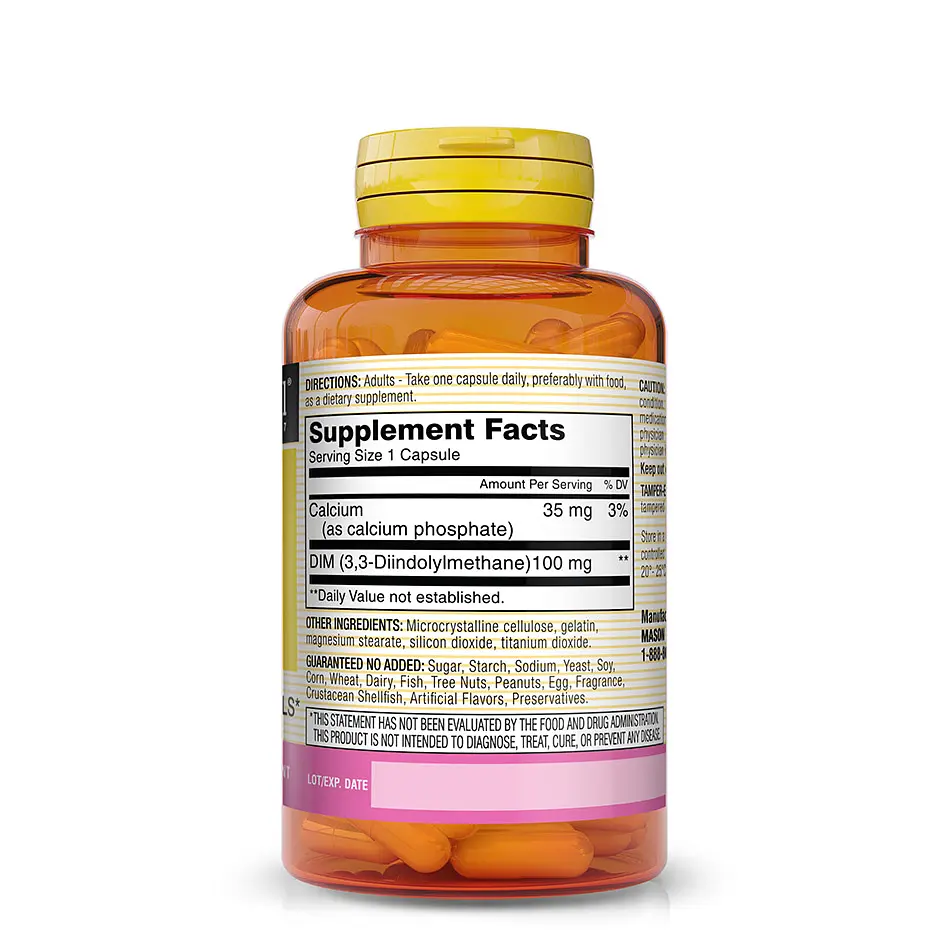 Натуральна добавка Mason Natural Dim Diindolylmethane 100 mg 60 капсул - фото 2