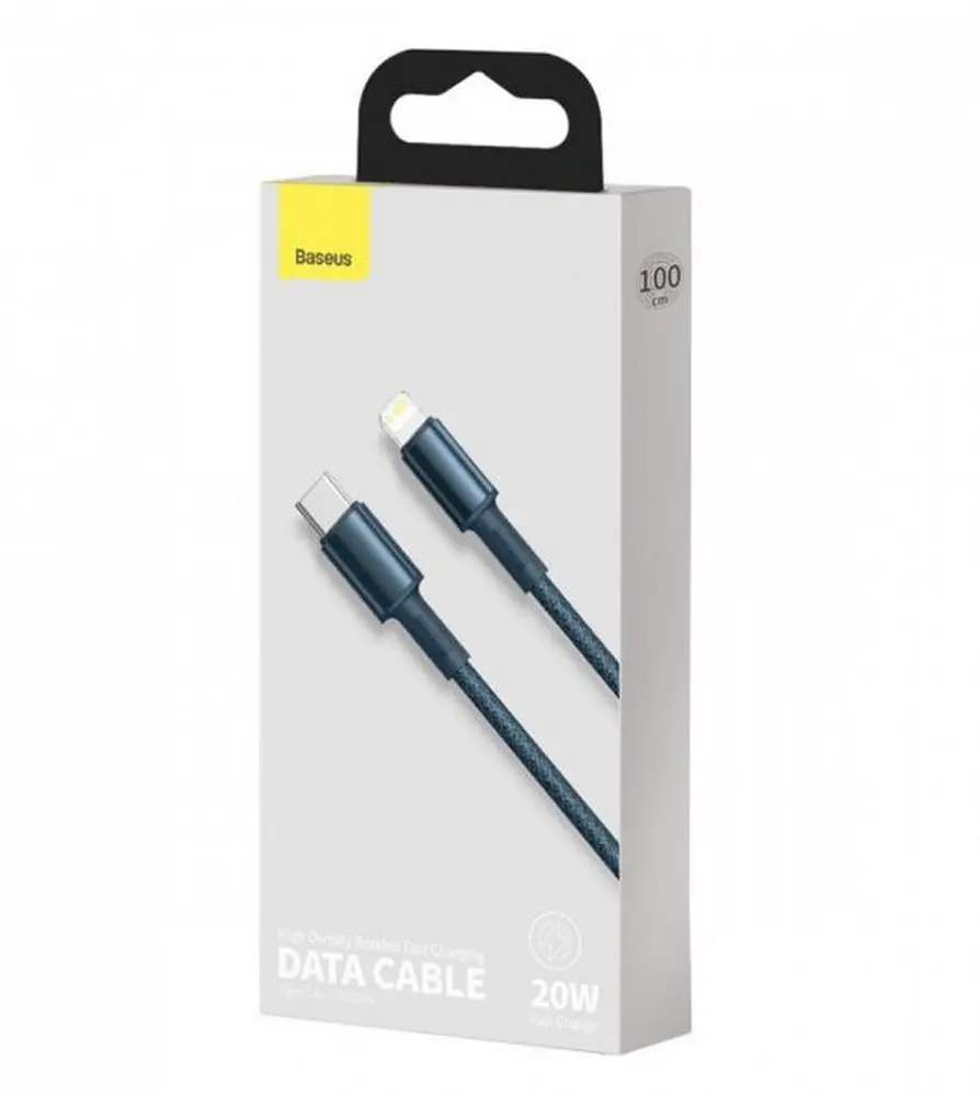 Кабель Baseus High Density Braided Fast Charging Data Cable Type-C to iP PD 20W 1 м Синий - фото 2