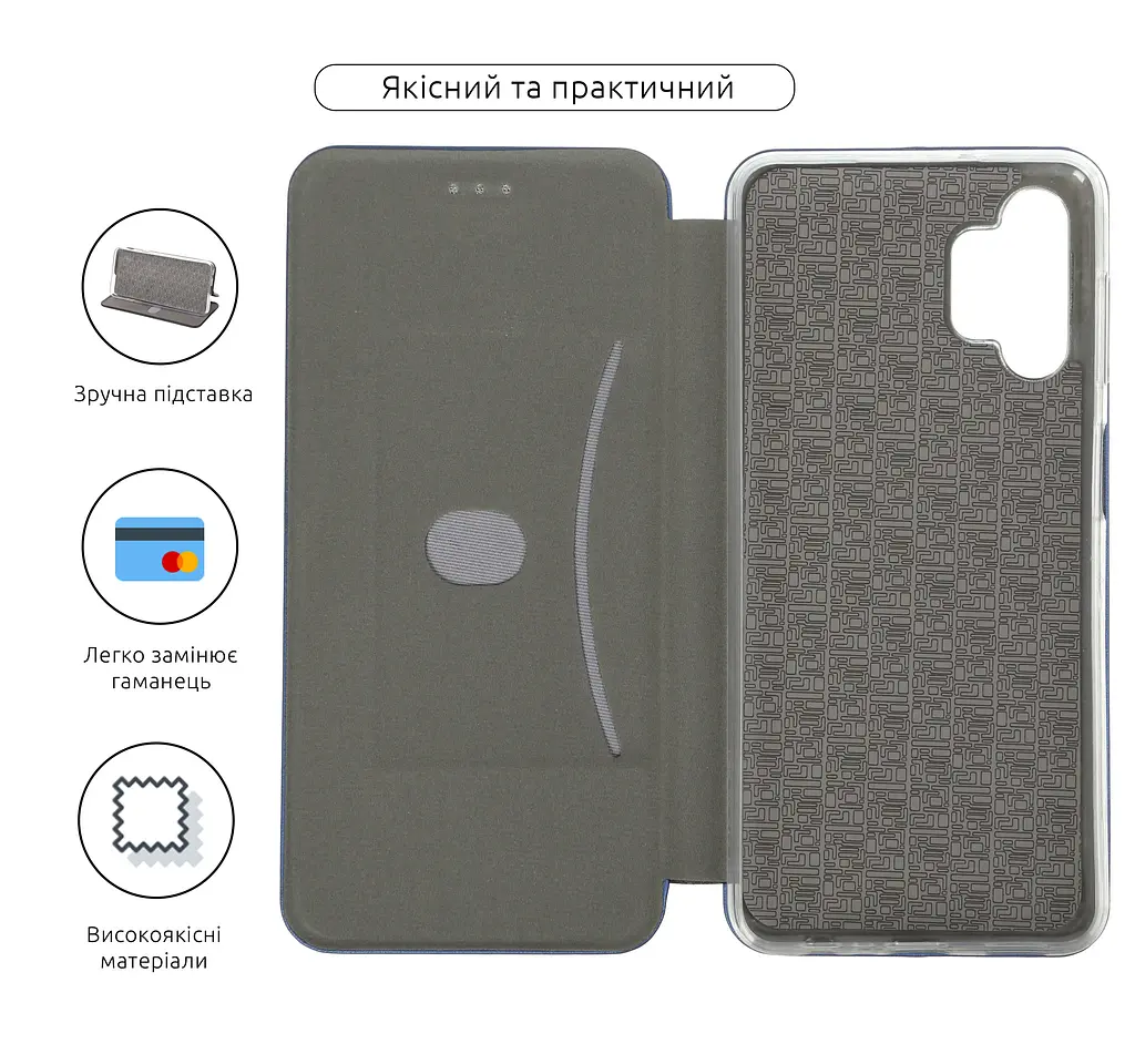 Чехол-книжка для Samsung Galaxy A13 5G (A136)/A04s (A047), G-Case, синий, кожаный чехол-книга из экокожи (PU) и TPU, с магнитом, с подставкой и вместительным кардхолдером, противоударный, защита всего корпуса, ArmorStandart (ARM63914) - фото 3