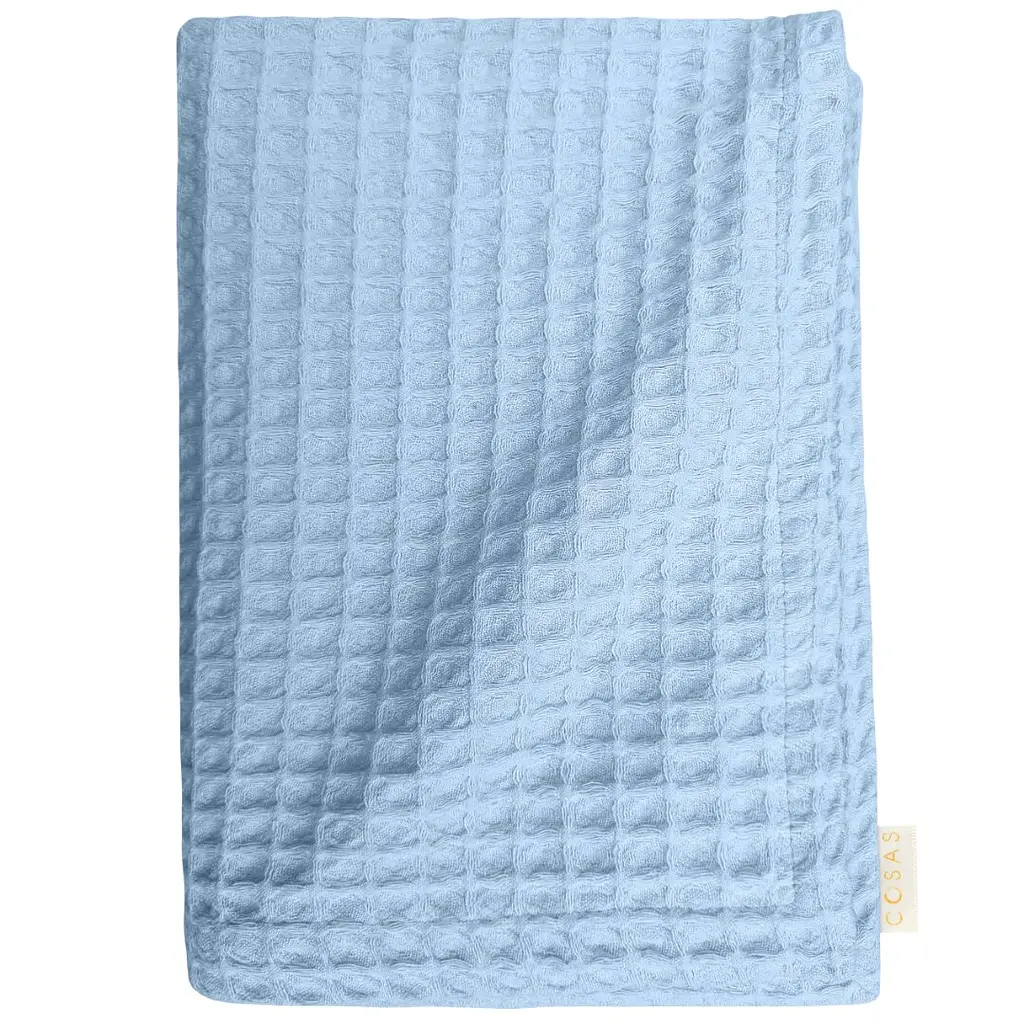 Набір рушників Cosas Cube White & Cube Light Blue 2 шт. (SetTowel_95-SqWhite_130-SqLightBlue) - фото 2
