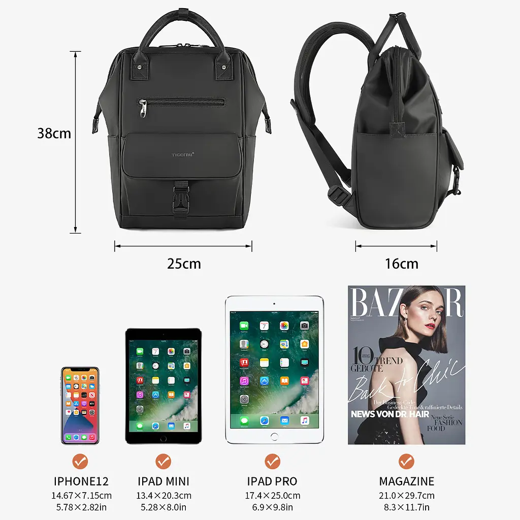Рюкзак Tigernu T-B3184TPU 14 Black - фото 6