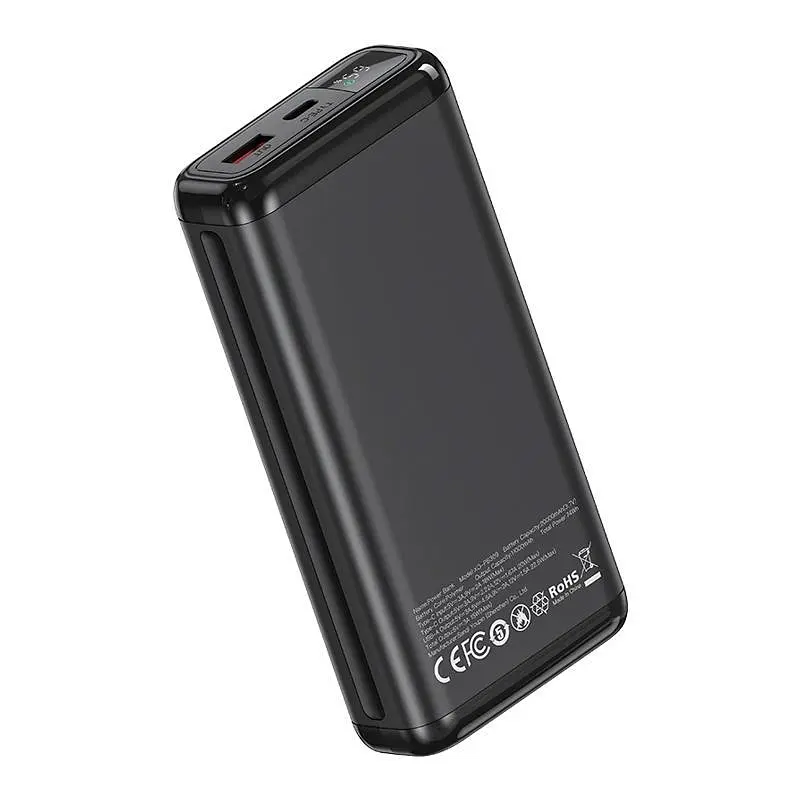 Портативний зовнішній акумулятор XO PB309 22.5W Digital Fast Charger 20000mAh Чорний - фото 2