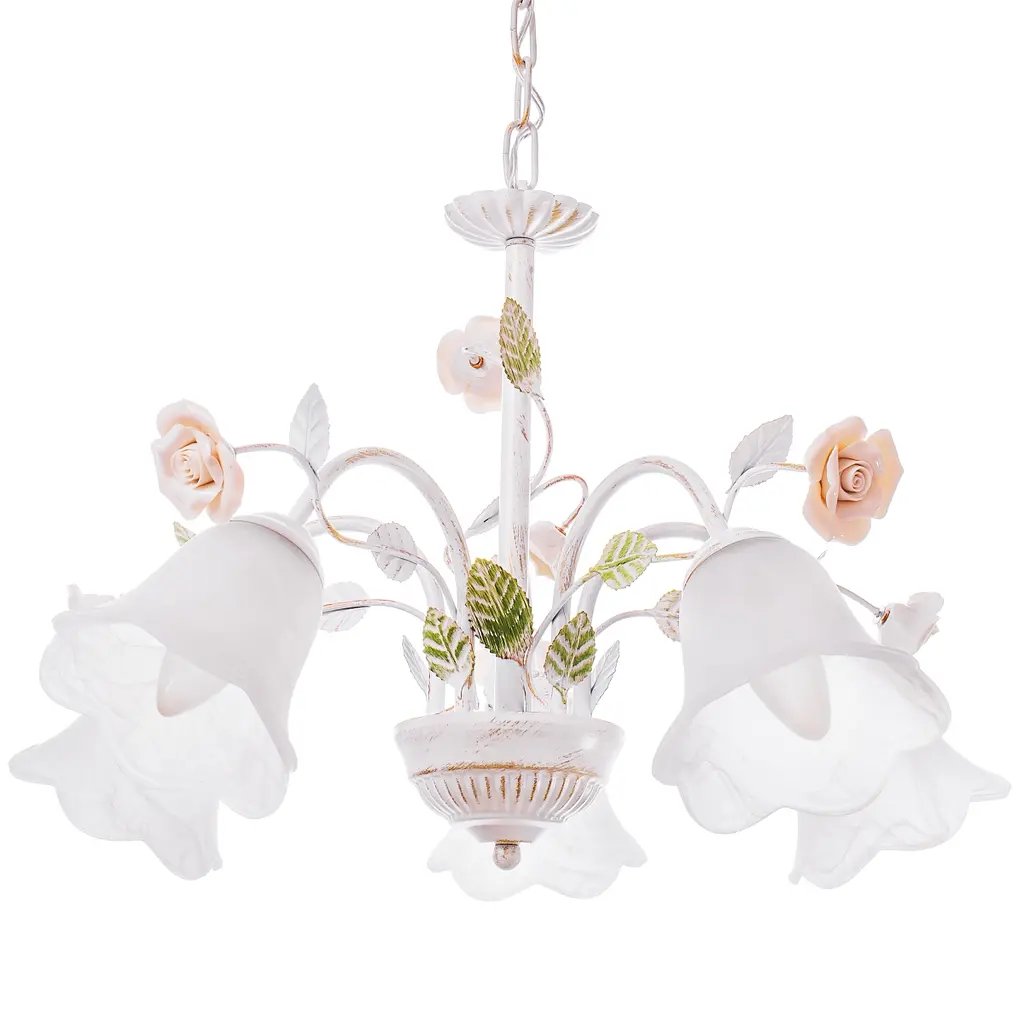 Люстра подвесная Brille флористика E27 60W WH (BKL-521S/5) - фото 5