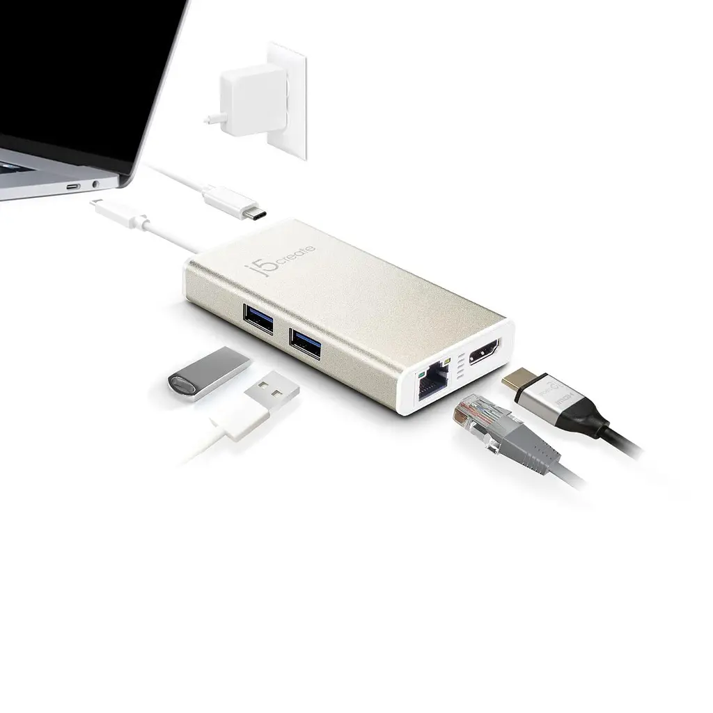 USB-хаб j5create JCA374-N, USB Type-C 5-в-1 (JCA374-N) - фото 3